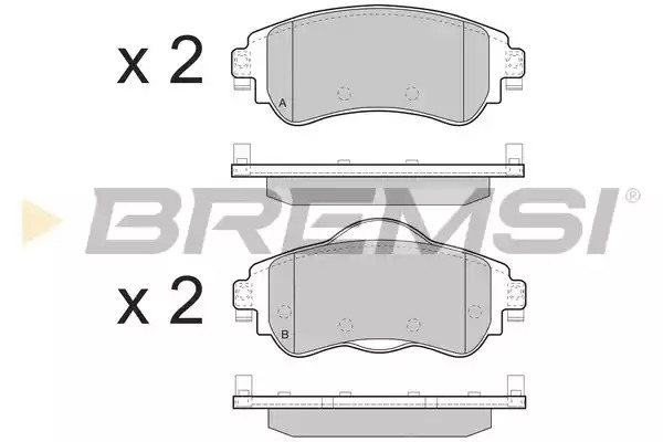 Комплект тормозных колодок BREMSI BP3491 (25220, 25221, SPB491)