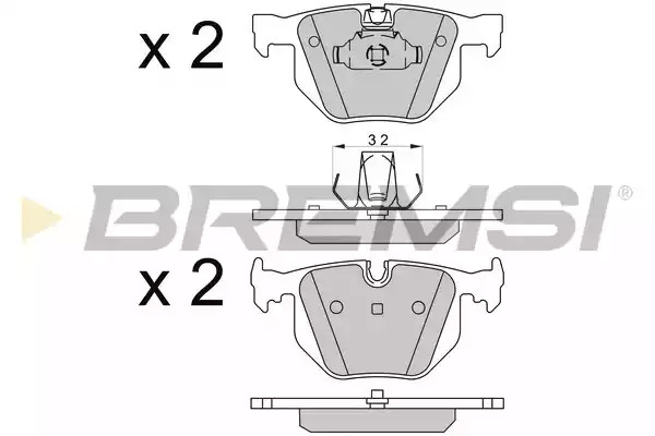 Комплект тормозных колодок BREMSI BP3509 (23447, 23732, SPB509)