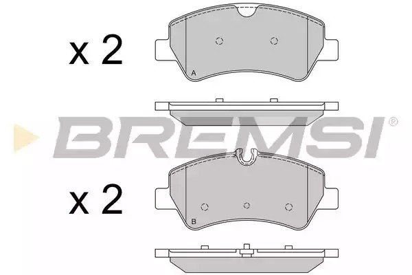 Комплект тормозных колодок BREMSI BP3526 (25603, 25604, SPB526)