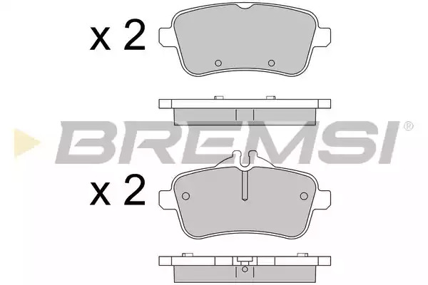 Комплект тормозных колодок BREMSI BP3538 (25215, 25216, SPB538)