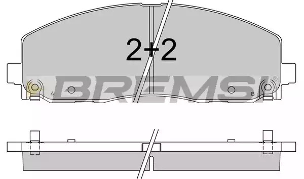 Комплект тормозных колодок BREMSI BP3543 (25378, 25379, SPB543)