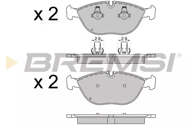 Комплект тормозных колодок BREMSI BP3571 (21484, 21485, SPB571)