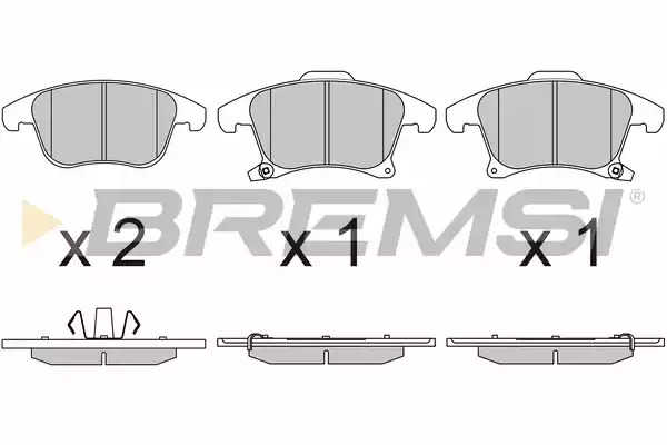 Комплект тормозных колодок BREMSI BP3655 (22269, 22270, 25591, 25592, 25593, SPB655)