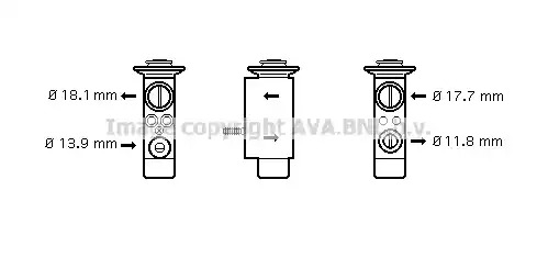 Клапан AVA QUALITY COOLING BW1238