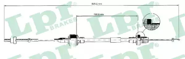 Трос LPR C0128C (C0128C)