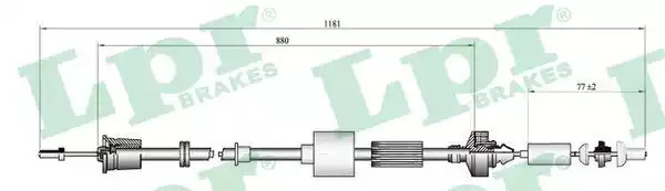 Трос LPR C0185C (C0185C)