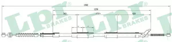 Трос LPR C0874B (C0874B)