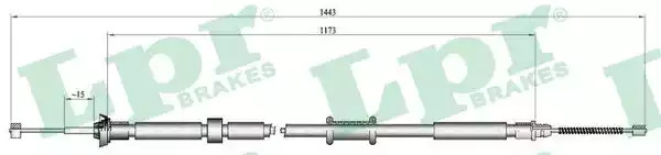 Трос LPR C1023B (C1023B)