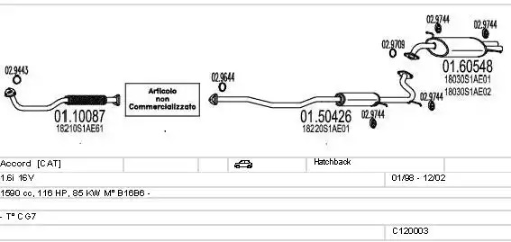 Шарнирный комплект DENCKERMANN C120003