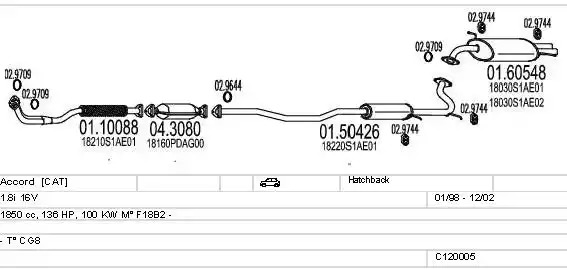 Шарнирный комплект DENCKERMANN C120005