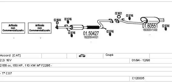 Шарнирный комплект DENCKERMANN C120035