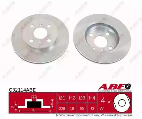 Тормозной диск ABE C32114ABE