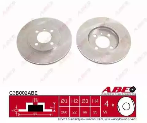 Тормозной диск ABE C3B002ABE