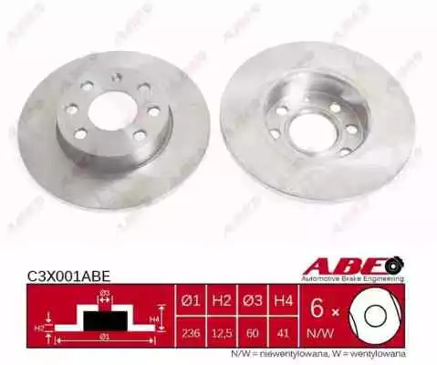 Тормозной диск ABE C3X001ABE