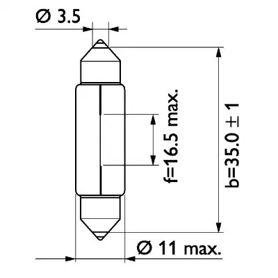 Лампа накаливания PHILIPS 13844B2 (GOC 40463330, C5W)