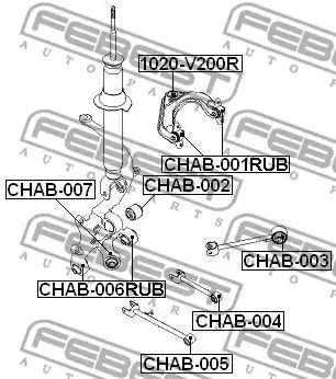 Подвеска FEBEST CHAB-001RUB