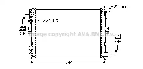 Теплообменник AVA QUALITY COOLING CNA2079