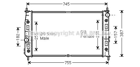 Теплообменник AVA QUALITY COOLING CR2054