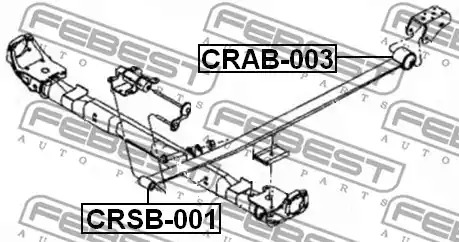 Втулка FEBEST CRAB-003