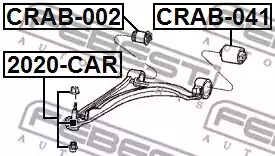 Подвеска FEBEST CRAB-041