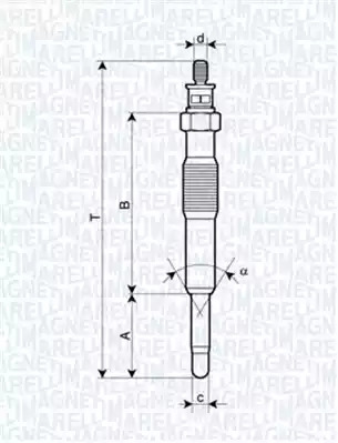 Свеча накаливания MAGNETI MARELLI 062900017304 (UC21A, UC 13A)