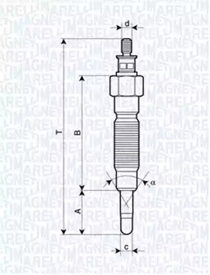 Свеча накаливания MAGNETI MARELLI 062900064304 (UC47A)