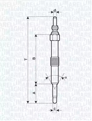 Свеча накаливания MAGNETI MARELLI 062900067304 (UC50A)