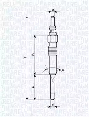 Свеча накаливания MAGNETI MARELLI 062900085304 (UC61A)