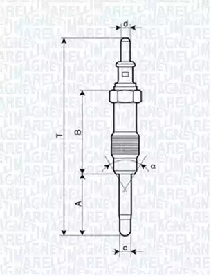 Свеча накаливания MAGNETI MARELLI 062900046304 (UX23A)