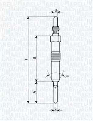 Свеча накаливания MAGNETI MARELLI 062900089304 (UY18A)