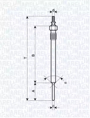 Свеча накаливания MAGNETI MARELLI 062900066304 (UY9A)