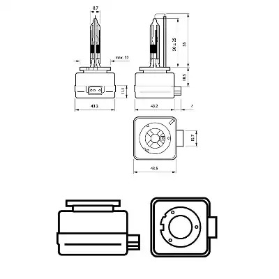 Лампа накаливания PHILIPS 85409VIC1 (GOC 36475033, D1R)