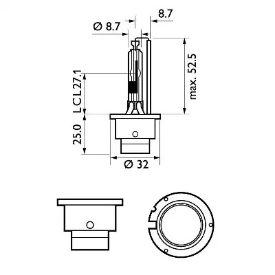 Лампа накаливания PHILIPS 85126VIC1 (GOC 36479833, D2R)