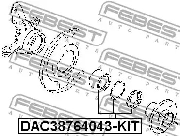 Подшипник FEBEST DAC38764043-KIT