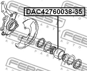 Подшипник FEBEST DAC42760038-35