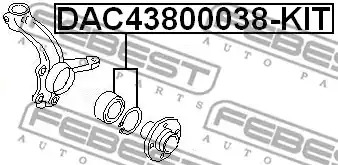 Комплект подшипника FEBEST DAC43800038-KIT