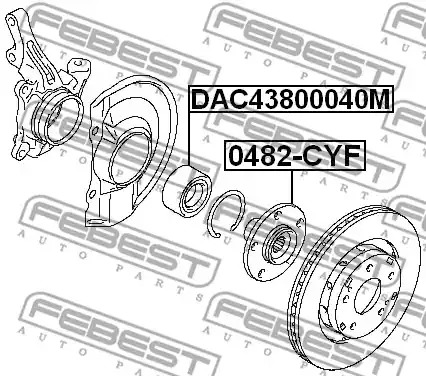 Подшипник FEBEST DAC43800040M