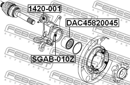 Подшипник FEBEST DAC45820045