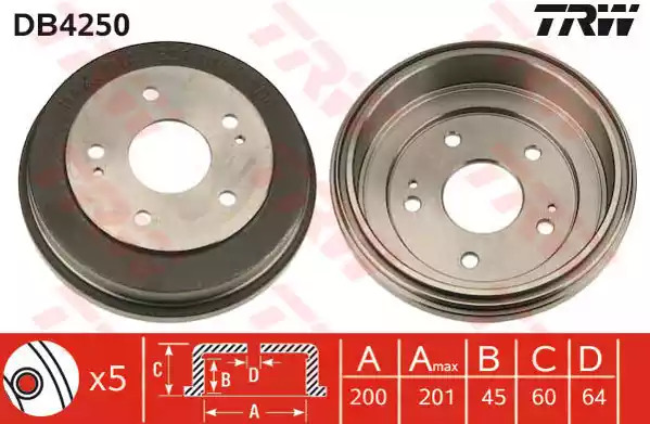 Тормозный барабан TRW DB4250