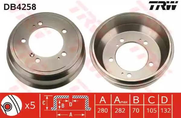 Тормозный барабан TRW DB4258