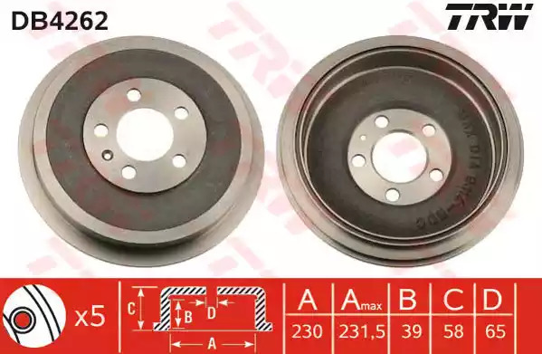 Тормозный барабан TRW DB4262