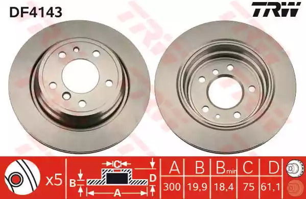 Тормозной диск TRW DF4143