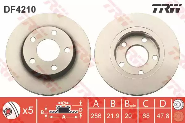 Тормозной диск TRW DF4210
