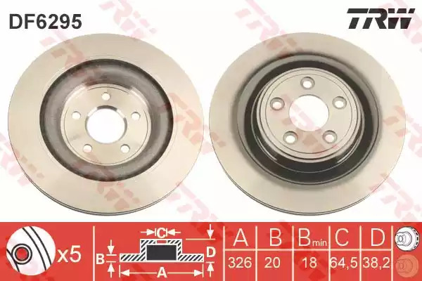 Тормозной диск TRW DF6295