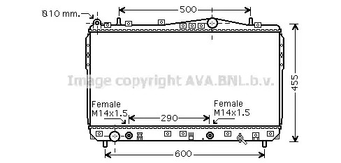 Теплообменник AVA QUALITY COOLING DWA2074