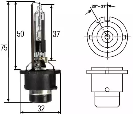 Лампа накаливания HELLA 8GS 007 001-151 (D2R)