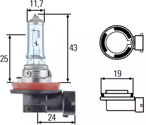 Лампа накаливания HELLA 8GH 008 356-121 (H8)