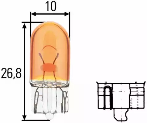 Лампа накаливания HELLA 8GP 003 594-541 (WY5W)