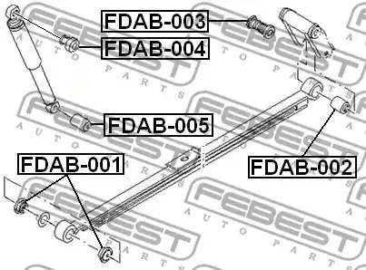 Втулка FEBEST FDAB-003