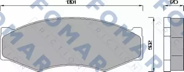 Комплект тормозных колодок FOMAR Friction FO 441581